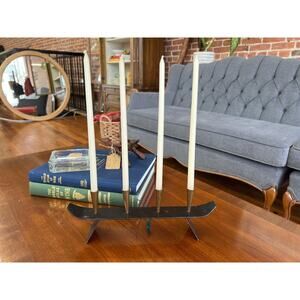 1960s Swedish Copper & Brass Candelabra by Gunnar Ander Ystad, MCM Advent Wreath